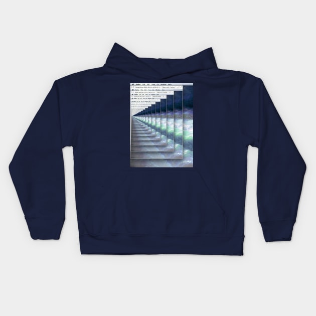 Vaporwave Microsoft paint inception Kids Hoodie by isarol